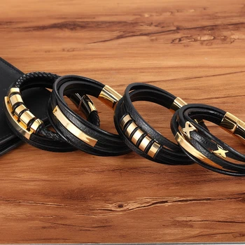 Personality Leather Bracelets Irregular Styles 4