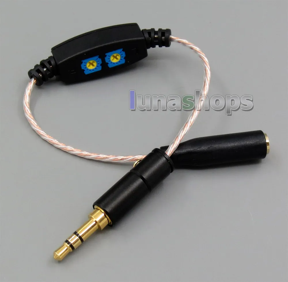 

LN005551 0ohm-100ohm Silver OCC 3.5mm Adjustable Resistor Resistanc Cable For Etymotic ER4 JH24 Roxanne etc.