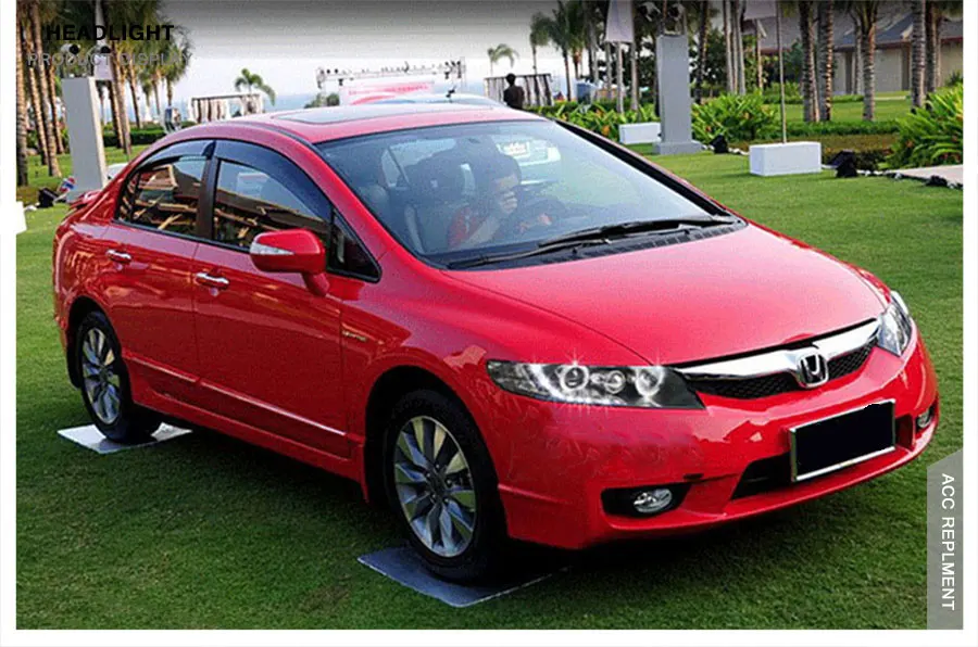 2 шт. светодиодный фары для Honda Civic 2007-2011 светодиодный автомобильный фонарь ангельские глазки ксенон HID комплект Противотуманные фары светодиодный дневные ходовые огни