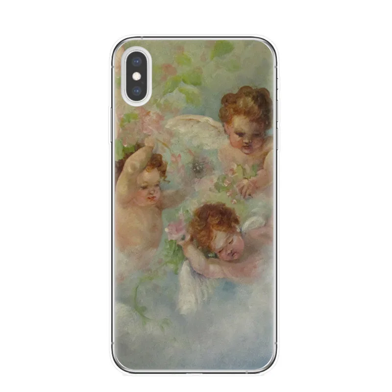 T5611 Ренессанс ангелы Новинка чехол для телефона Fundas для iPhone 11 Pro XS Max X XR 8 7 6 6S Plus 5S SE Чехол Мягкий силиконовый чехол s Coque - Цвет: T5611