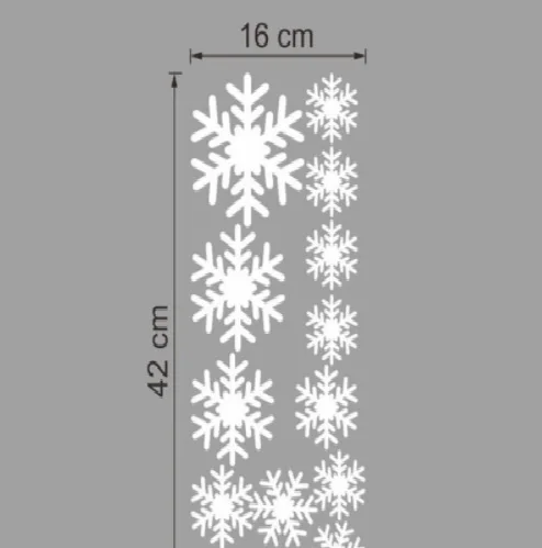 14 шт снежинки декор для оконного стекла настенные наклейки Рождественское