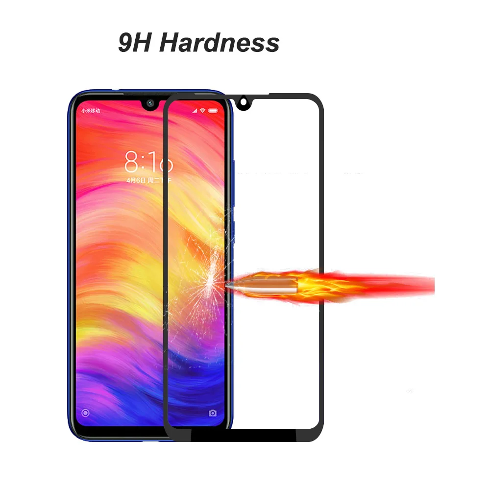 (2 шт.)-9H закаленное стекло для Xiaomi Redmi Note 7 полное покрытие защита экрана защитная