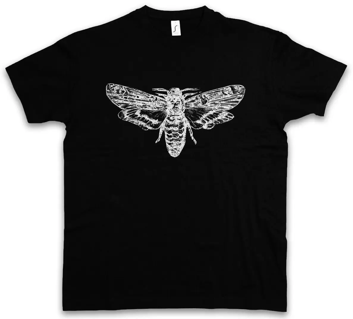 

MOTH T-SHIRT Insect Insects Entomology Zoology Science Black White Mothman Men 2018 Summer Round Neck Men'S T Shirt