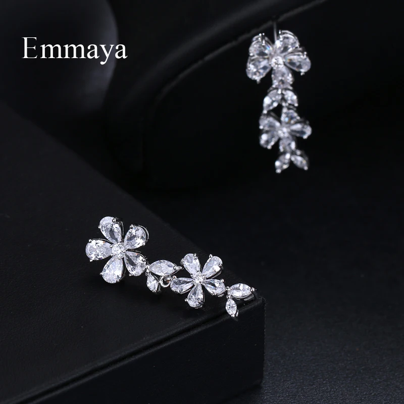 Серьги EMMAYA в форме подсолнуха с фианитами женские роскошные украшения для