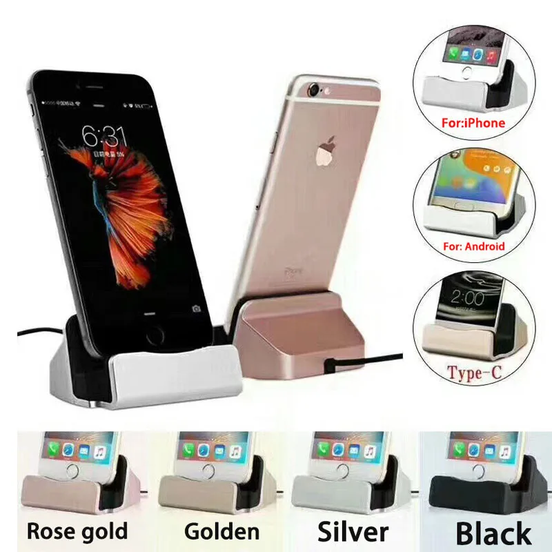 Настольная док станция для смартфонов iPhone 6 6s 7 8 Xs быстрая зарядка Samsung Galaxy A10 A20 A30