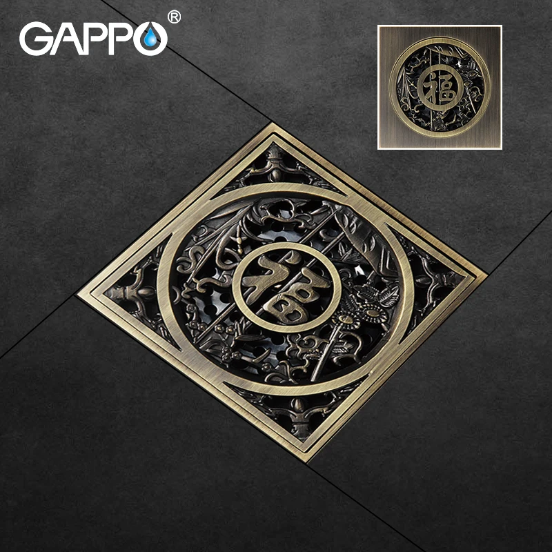 GAPPO античный дренаж квадратная линейная плитка для ванной комнаты Крышка Пробка