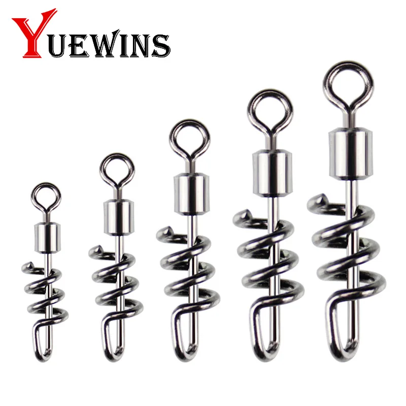 Yuewins 20 шт./лот рыболовный коннектор штифт подшипник вертлюг с винтовыми защелками