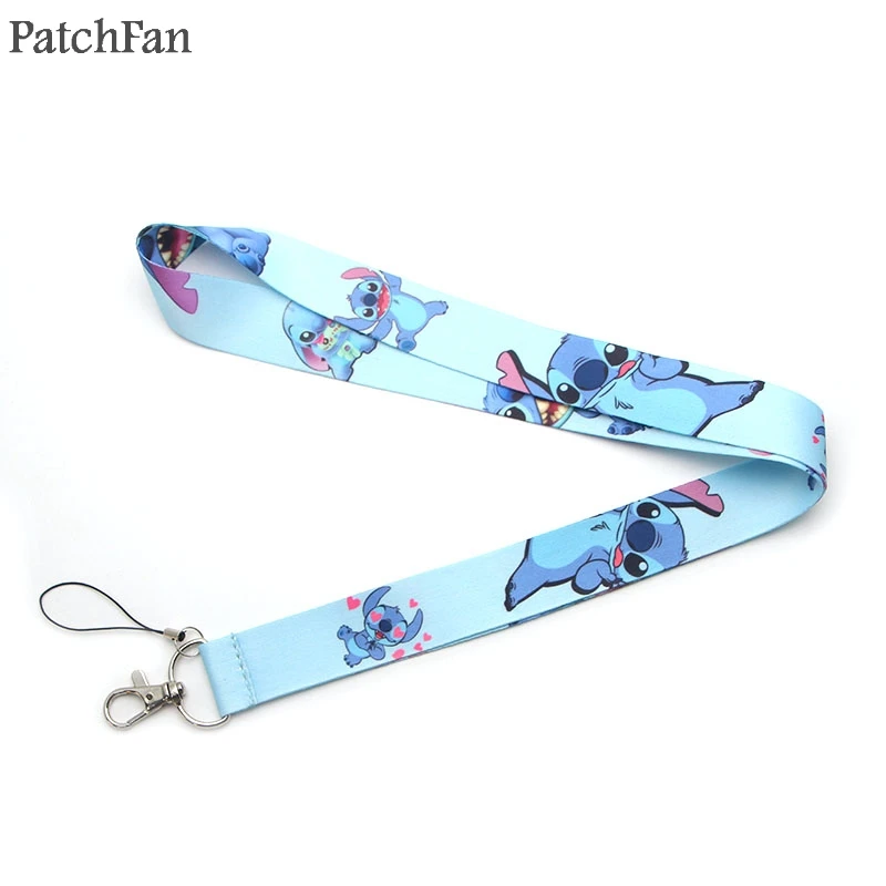 Patchfan стежка Мультяшные шнурки шеи ремни для телефонов ключи бисера футляры для идентификационных карт брелок лямки A0465