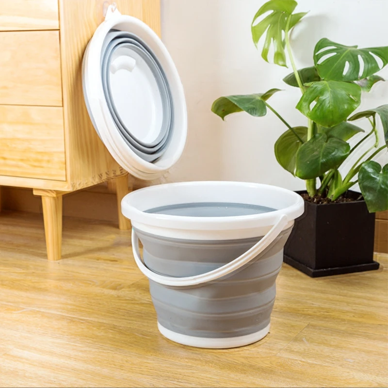 Складной ковшик Силиконовые Портативный Открытый Рыбалка складной круглый