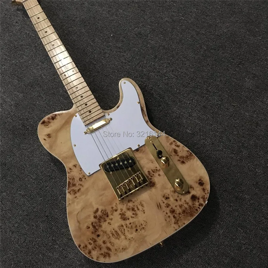 

New custom guitar, log color, real wood, factory wholesale and retail. Can be modified to customize