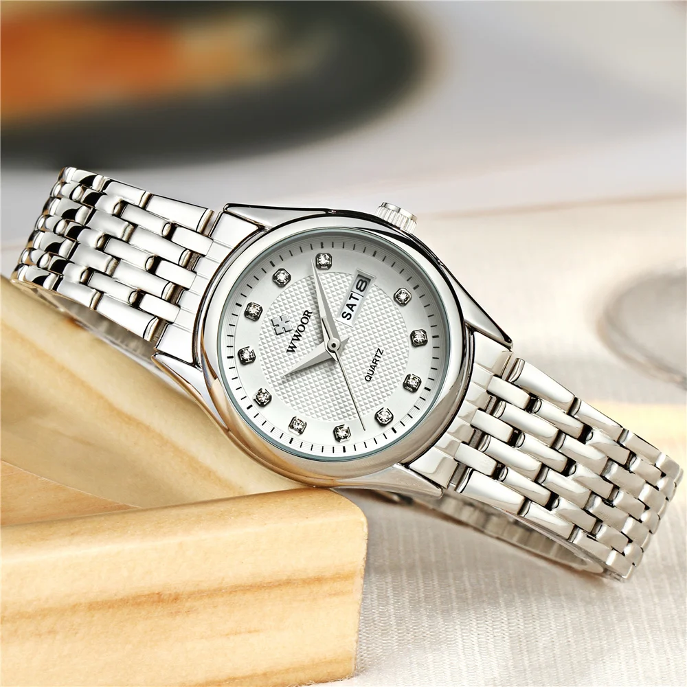 WWOOR женские часы брендовые Роскошные водонепроницаемые спортивные браслет