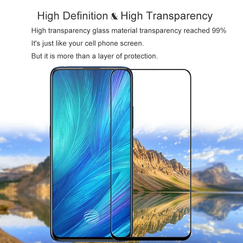 Закаленное стекло с полным покрытием экрана для VIVO X27 6 39 дюйма 2 шт.|Защитные