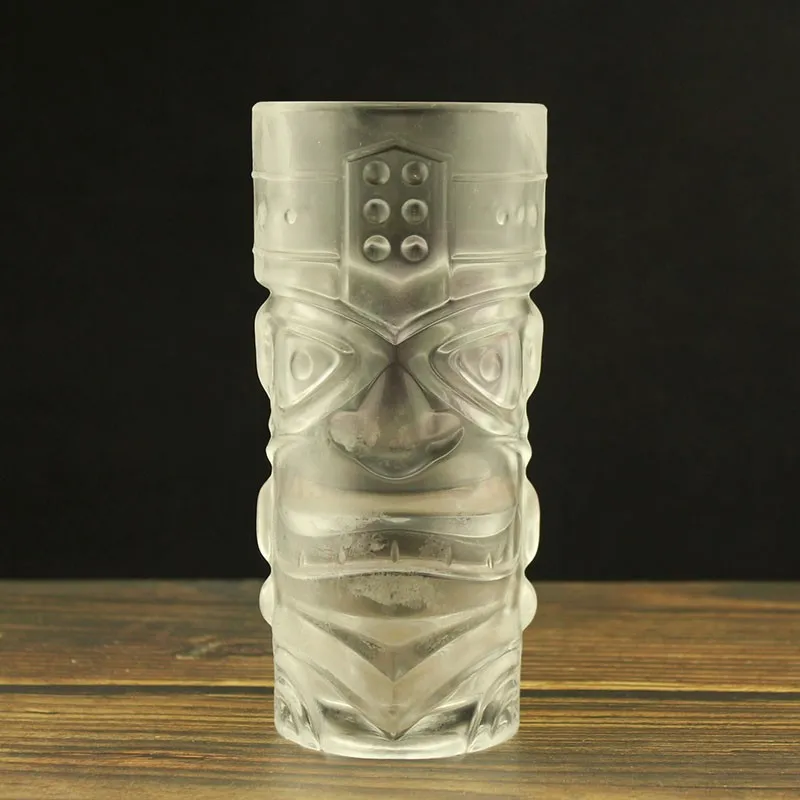 Более толстая стеклянная чашка Tiki персонализированная Коктейльная cup гримаса