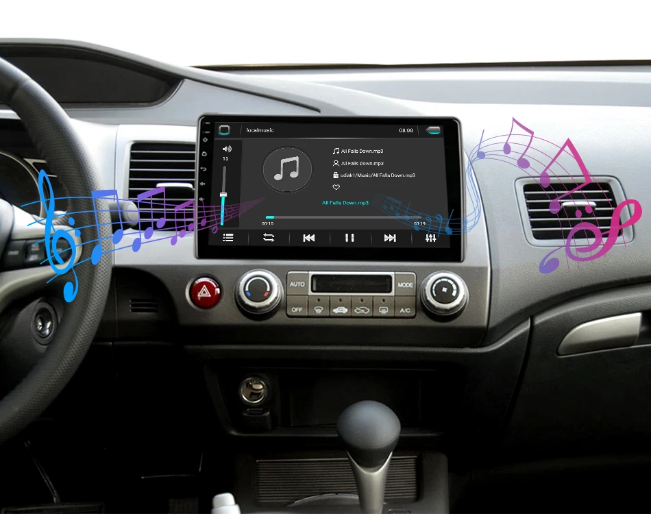 2G 32G Android 8,1 4G wifi Автомобильный Радио Мультимедиа Видео плеер для Honda Civic 2005-2011 Навигация gps 1024*600+ специальная рамка