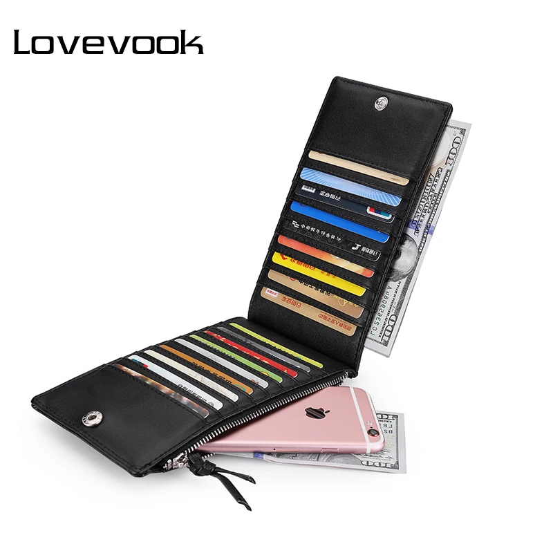 Женский кошелек на молнии LOVEVOOK двойной из искусственной кожи с отделением для