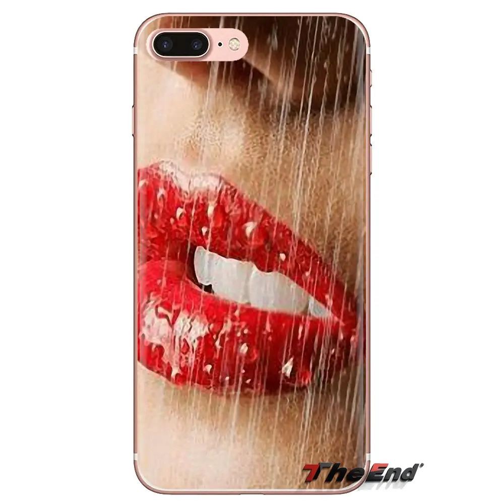 TPU Case Cover For Huawei G7 G8 P7 P8 P9 P10 P20 P30 Lite Mini Pro P Smart Plus 2017 2018 2019 Red Sexy Lips Luxury Korea Monroe |