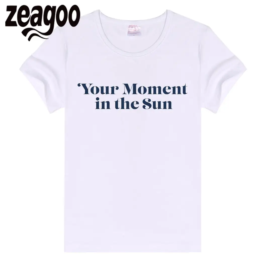 zeagoo Plain Casual Basic Women Crew Neck Slim Fit Soft Short Sleeve T-Shirt White your moment in the sun | Женская одежда