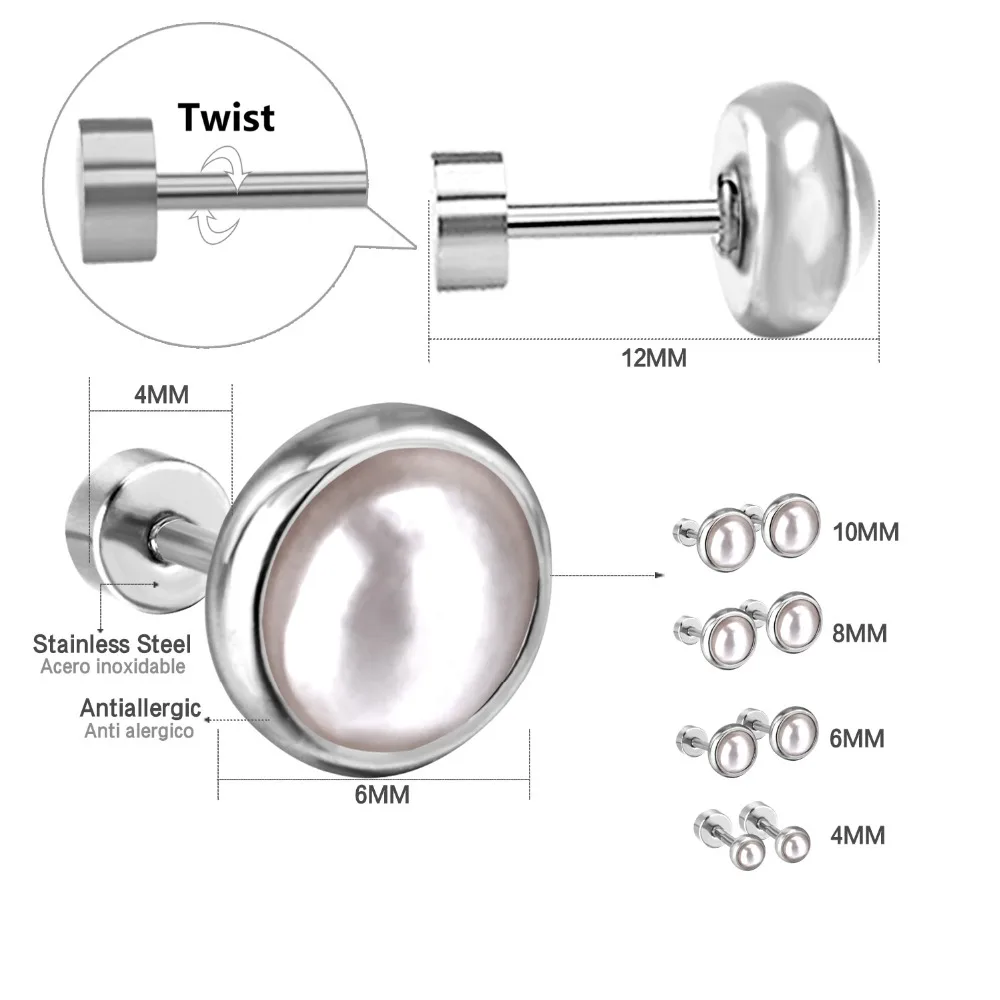 Женские полукруглые серьги гвоздики LUXUSTEEL золотистого/серебристого цвета размер