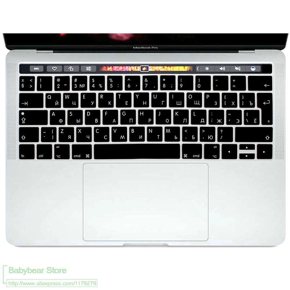 Чехол с русскоязычной клавиатурой для Apple Macbook Pro 13 15 A A A 1706 A 1989 A 1707 A 1990