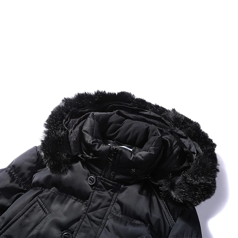 

Large size men thick hodded padding overcoat big pocket street wear winter parka