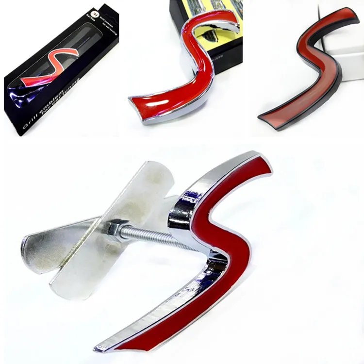 Металлическая S Автомобильная головка эмлема на передней решетке гриль Логотип