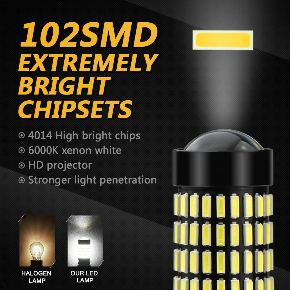 

2X P21W BA15S LED Bulb W21W LED T20 W21/5W 7443 LED 1156 T25 3157 3156 Car Brake Reverse Light 12V Lamp Turn Signal Light Bulb