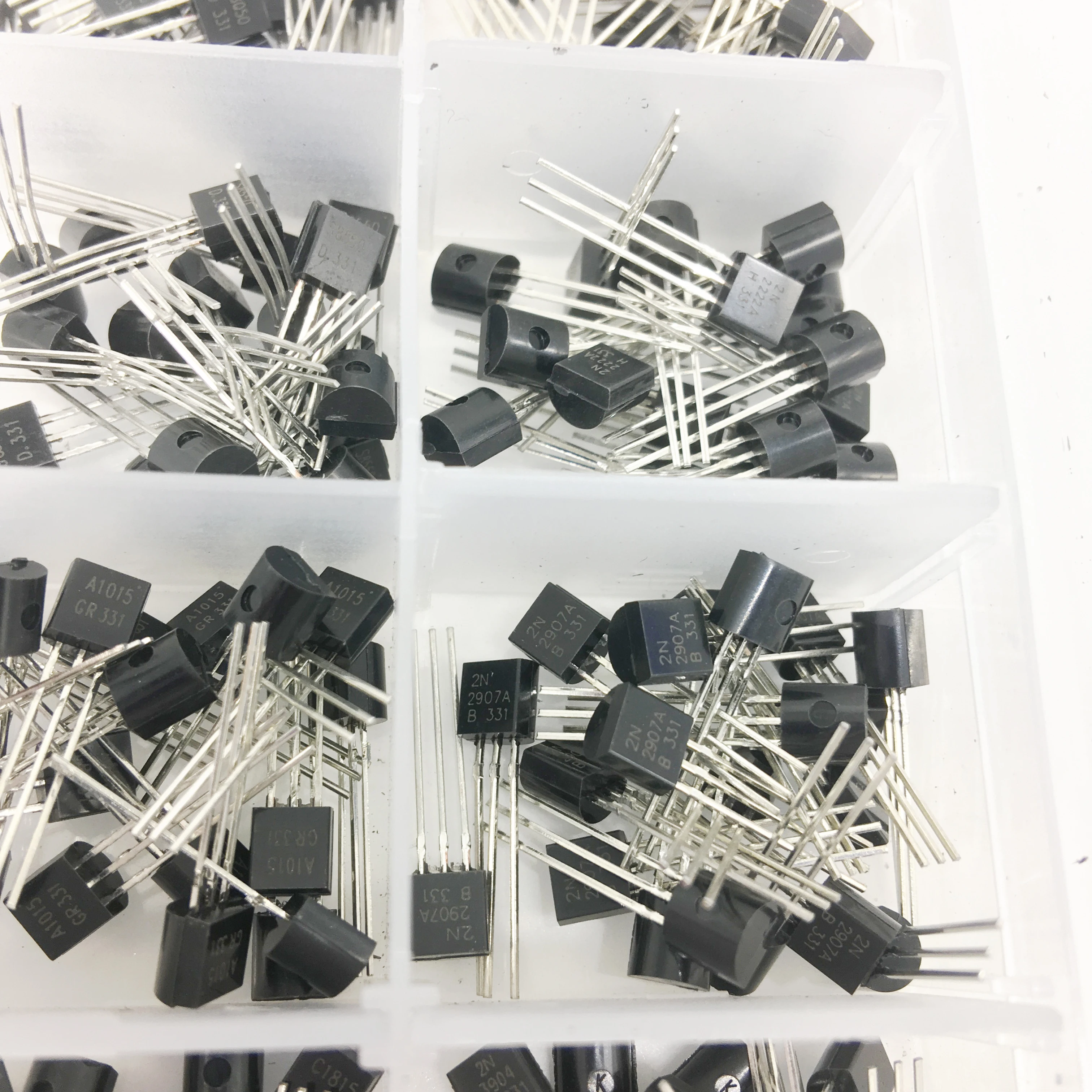 TO 92 коробка транзисторов Pack kit 10 Значение 200 Pcs транзистор BC337 BC327 2N2222 2N2907 2N3904 2N3906 S8050