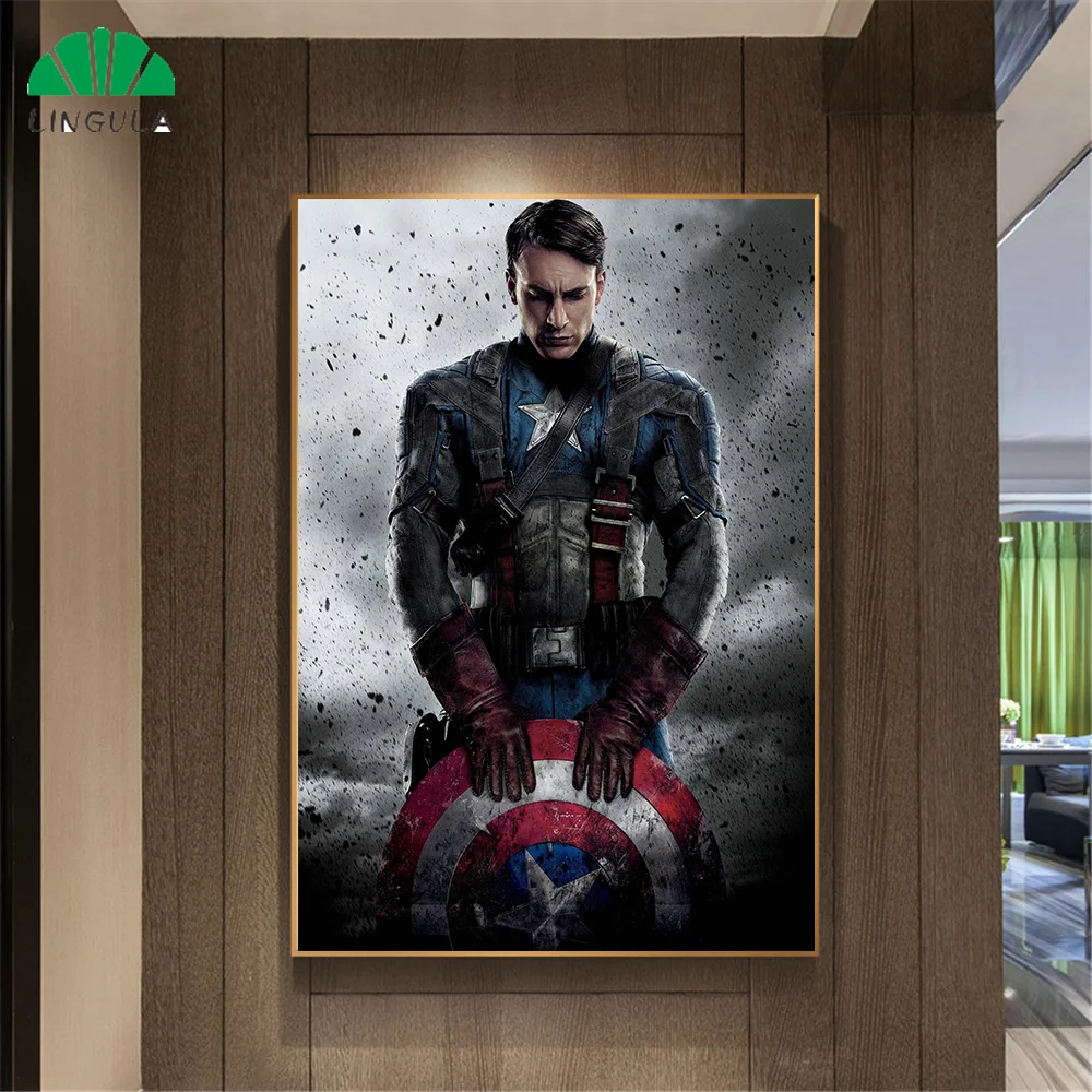 Постеры и принты из фильма Marvel Капитан Америка Первый мститель абстрактные настенные художественные краски холст краски ing спальня домашний декор