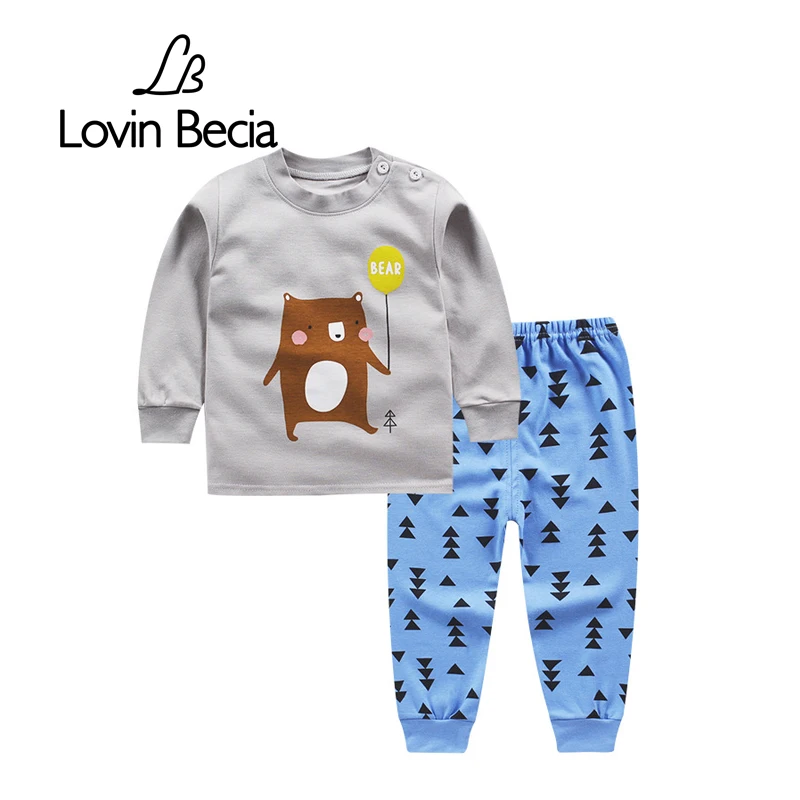 LovinBecia Sports suit boy girl autumn childrens sweatshirts clothing toddler sportswear Underwear Long-sleeved T-shirt Trousers | Детская