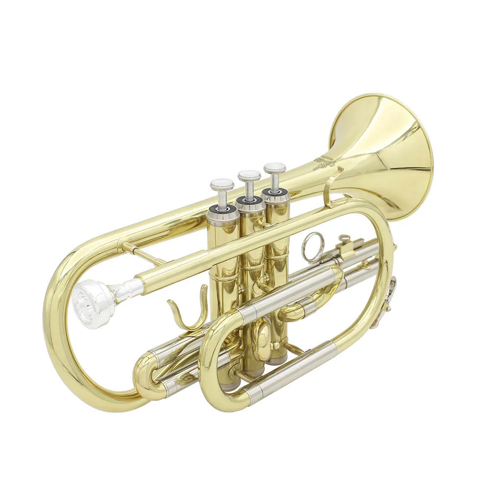 Профессиональный Bb плоский Корнеты духовых инструментов с сумкой чехол перчатки