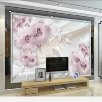 wellyu papier peint wallpaper for walls 3 d custom wallpaper luxury diamond flowers 3d jewelry tv background wall murals
