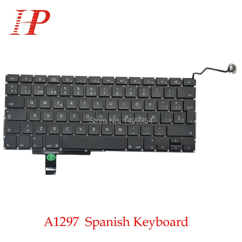 Натуральная A1297 Испания клавиатура с Подсветка для Apple MacBook Pro 17 ''A1297 Клавиатура