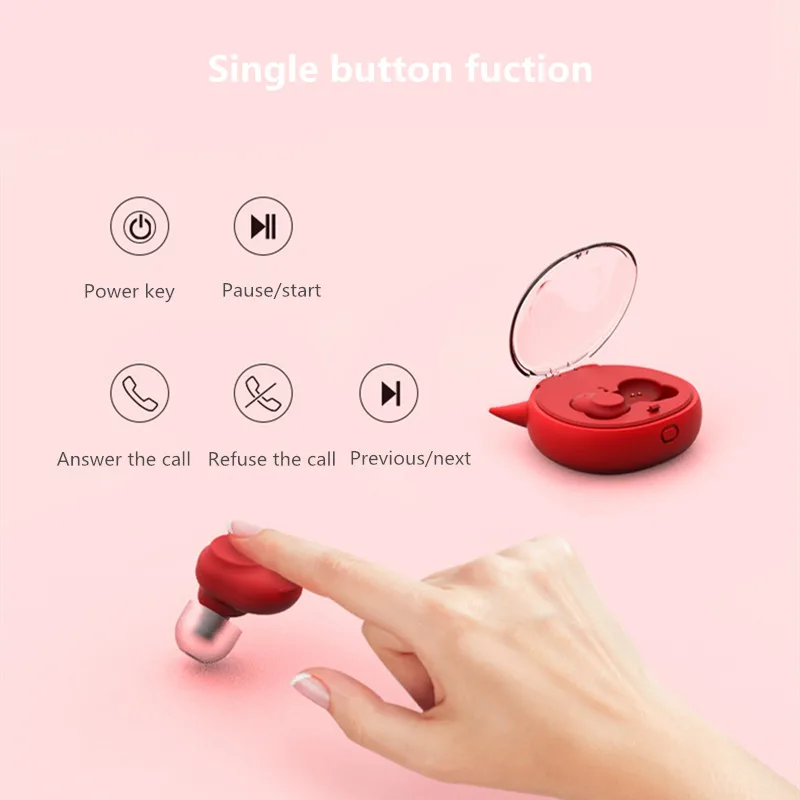 IKSNAIL Беспроводной наушники стерео Bluetooth со встроенным HD микрофон и зарядки чехол |