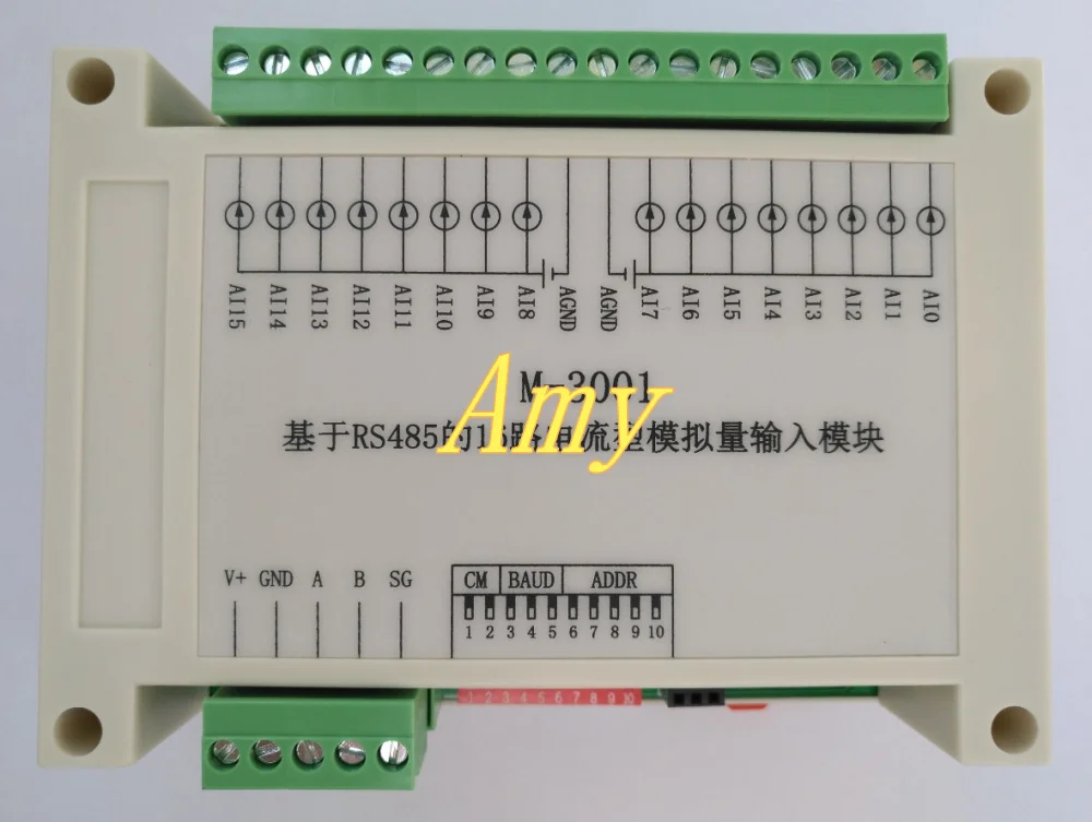 16 способ 4 ~ 20 мА Аналоговый Входной модуль сбора RS485-Modbus плата связи PLC расширение