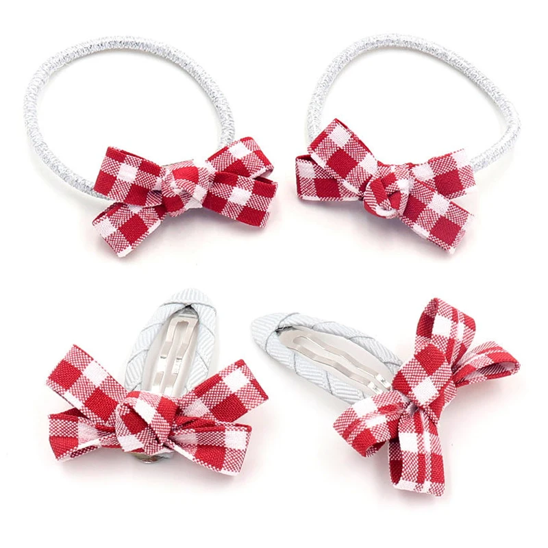 2 шт. детские заколки для волос в клетку Корейском стиле| |