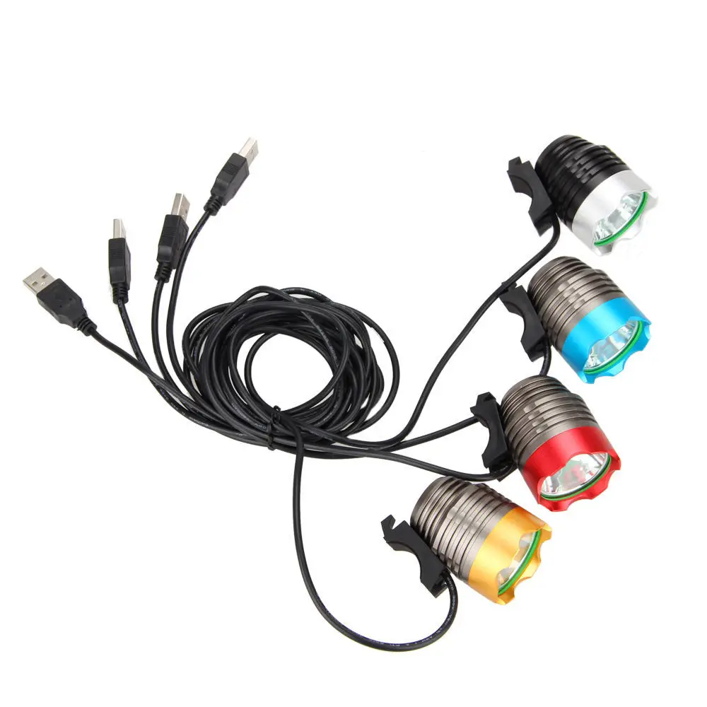 Светодиодный USB фонарь на руль велосипеда T6 L2 светильник белый свет зарядка через