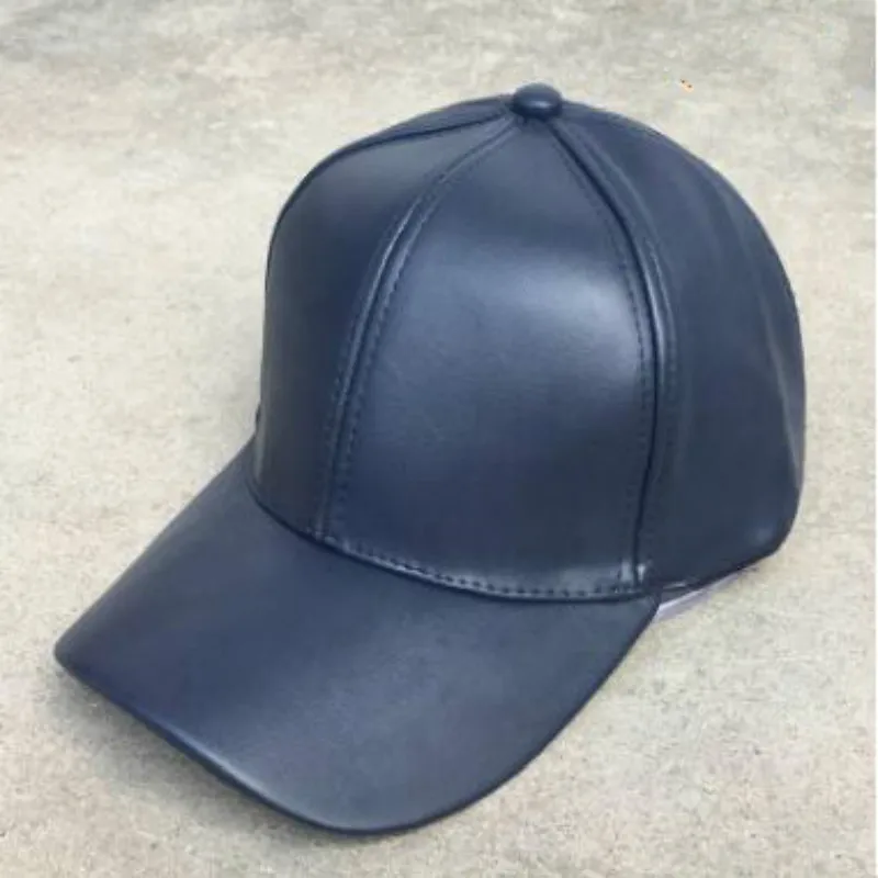 Женская Осенняя полиуретановая бейсболка регулируемая однотонная из