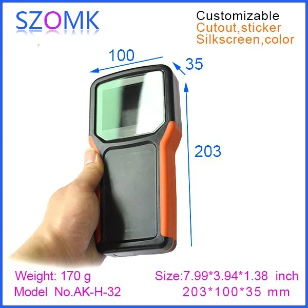 

4 pcs/lot new arrival 2015 Handheld plastic housing with battery 203x100x35mm