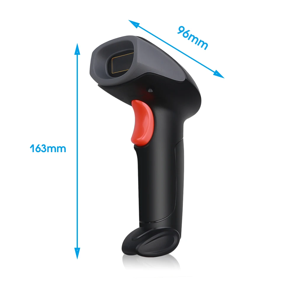 Портативный лазерный ручной сканер штрих кода KEBETEME USB проводной 1D для POS системы в