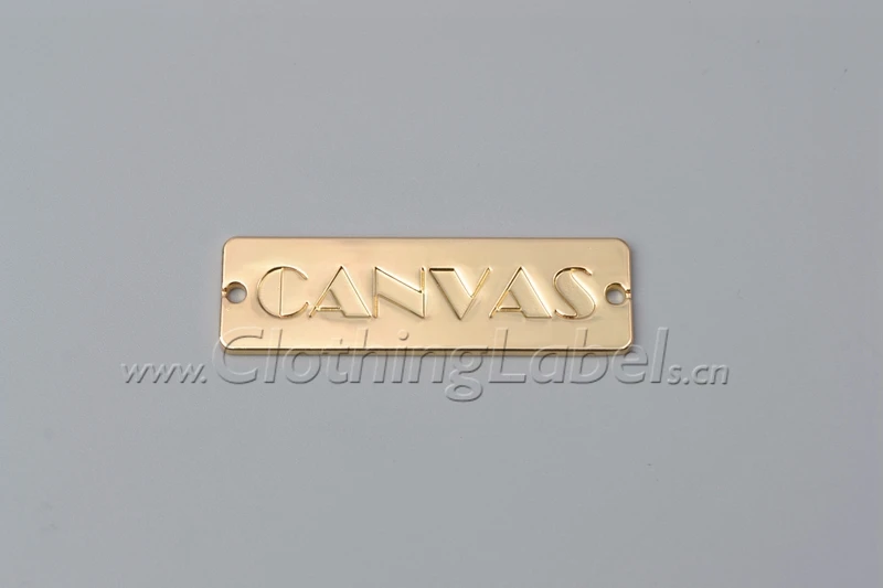 Пользовательские металлические этикетки для одежды светло-золотой цвет etiqueta