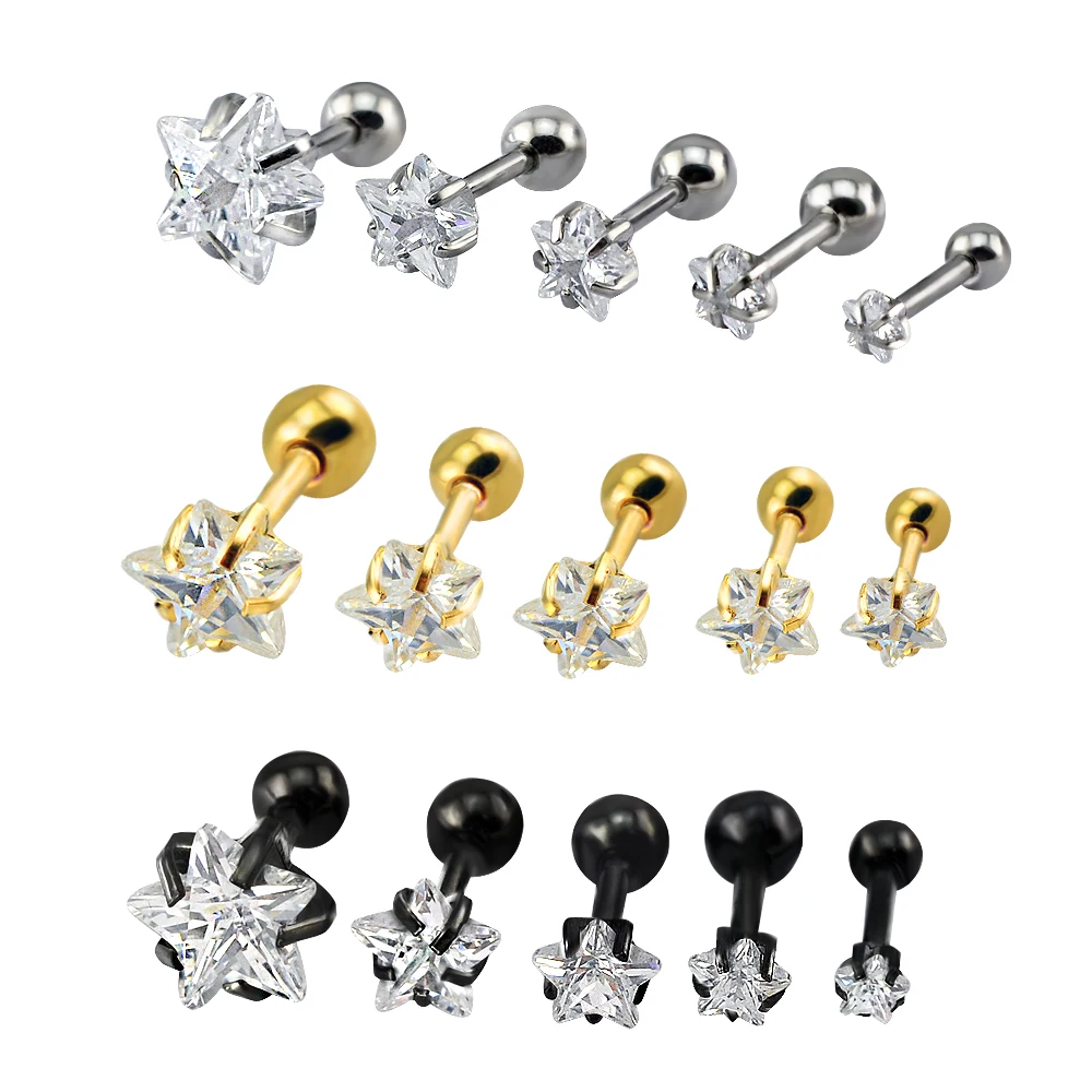 Женские серьги гвоздики из нержавеющей стали с фианитом 3 8 мм|fashion stud earrings|stud