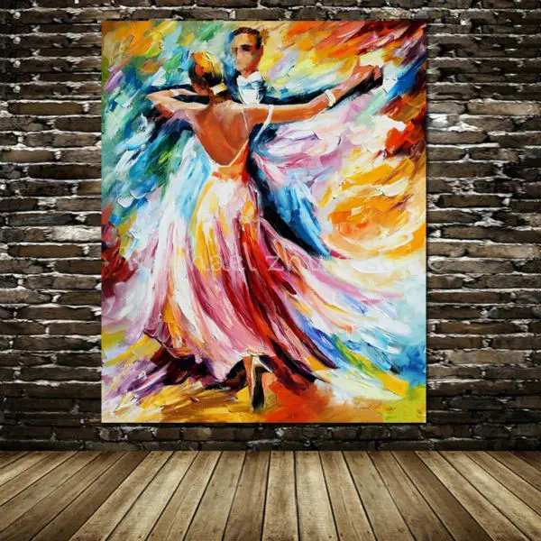 Ручная роспись современная абстрактная парная танцора масляная живопись на