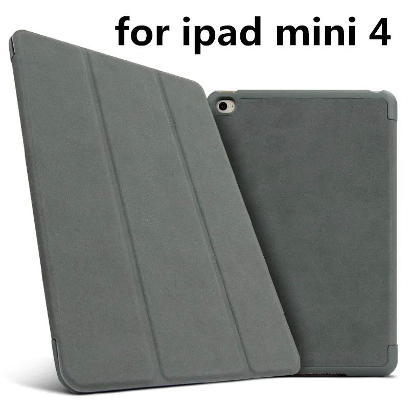Gray mini 4 luwen Чехол для Apple ipad Pro 9,7 или для ipad Air 2 или для ipad mini 4 из матовой искусственной кожи высокого качества с изображением оленя умный чехол из искусственной кожи для сна - Цвет: Gray mini 4 luwen