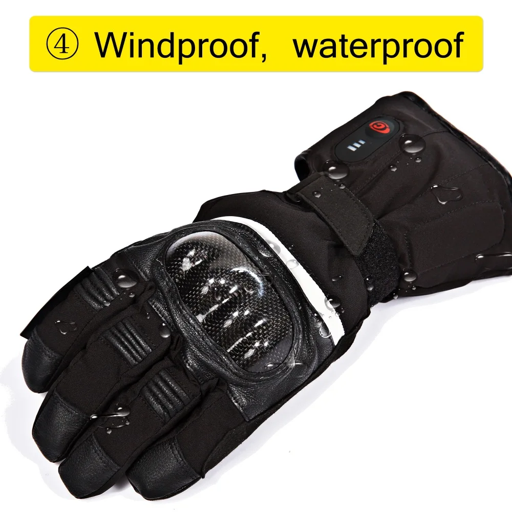 SAVIOR Electric Battery Motorcyle Heated Gloves Riding Racing Cycling Winter Outdoors Sports Quick Heating