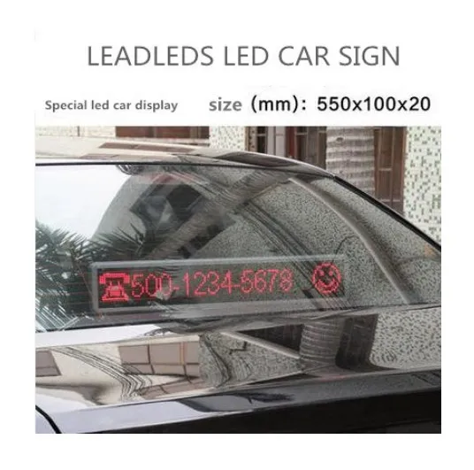 Программируемый USB СВЕТОДИОДНЫЙ Автомобильный дисплей красный светодиодный