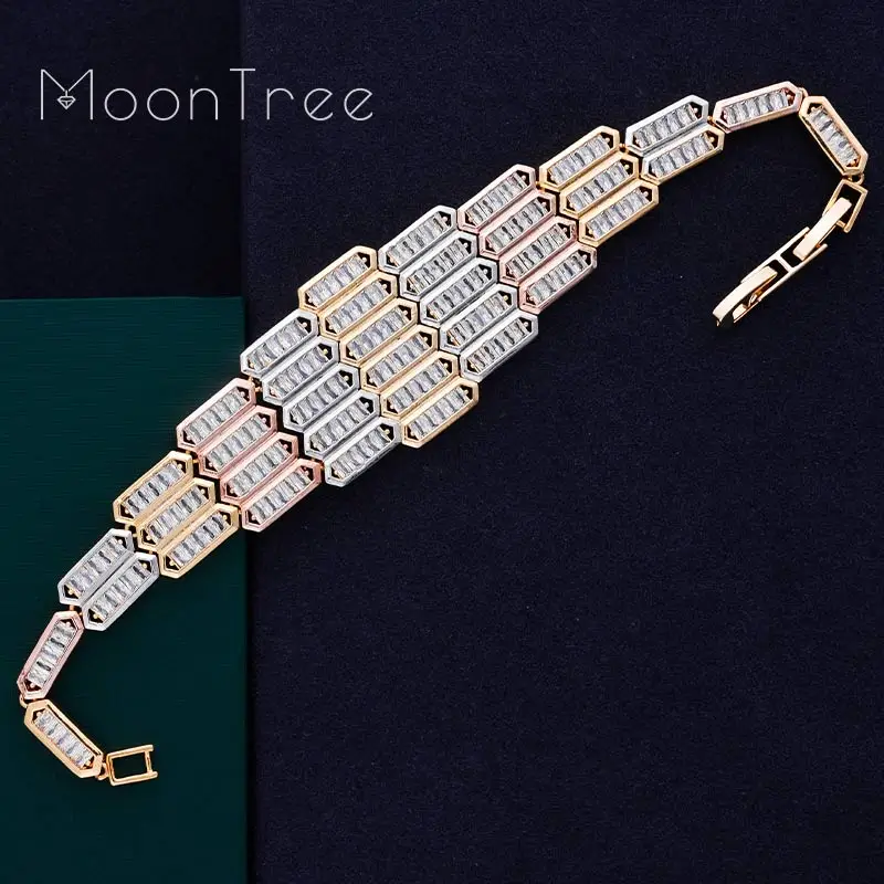 MoonTree специальная форма роскошный Shing AAA кубический Zriconia медь регулируемый