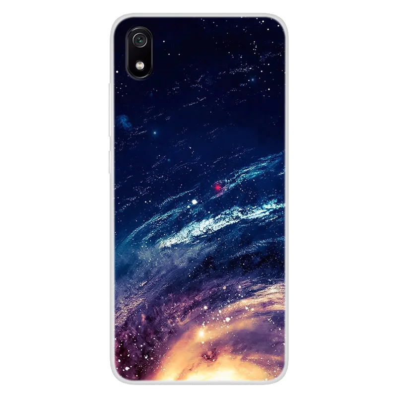 Силиконовый чехол для Xiaomi Redmi 7A мягкая задняя крышка с художественным принтом