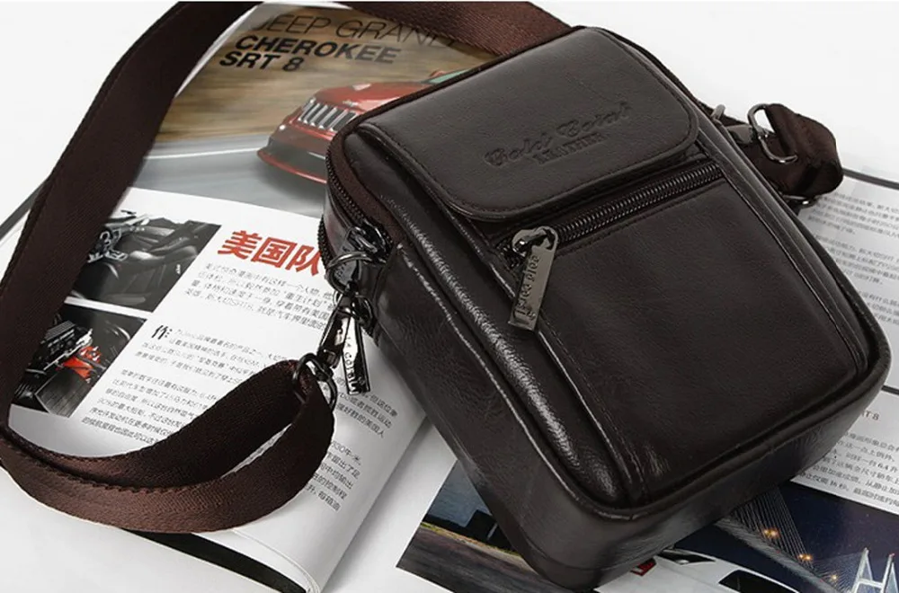 Повседневная поясная сумка для мужчин из натуральной кожи забавная Сумочка