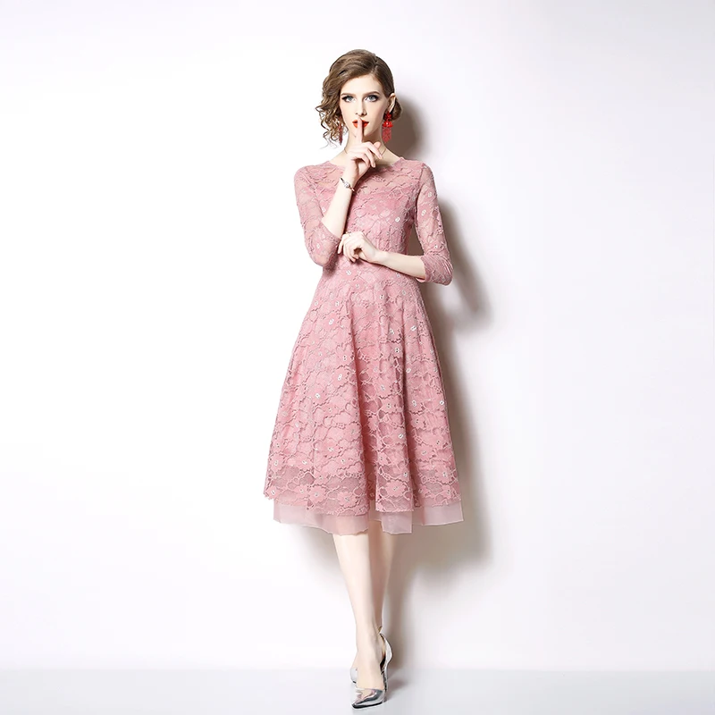 2019 Весна и Осень Европейская станция темперамент дамы семиточечные рукава слово