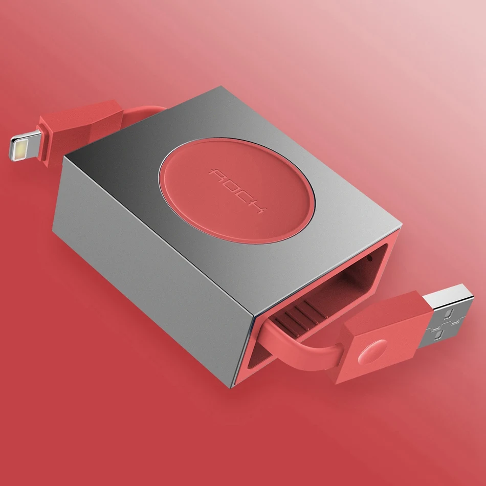 ROCK Выдвижной USB кабель для iPhone 8 7 растягивающийся кабель быстрой зарядки для iPhone кабель синхронизации данных для iPad распродажа 49